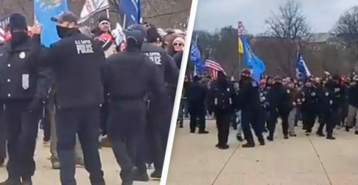 Trazirat në SHBA! Oficerët e policisë i lejuan vetë protestuesit të futen brenda në Kongres