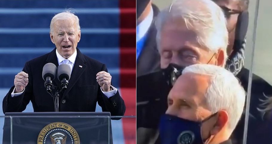 Të gjithë po e dëgjonin me vëmendje, Bill Clinton “dremit” gjatë fjalimit të Joe Biden