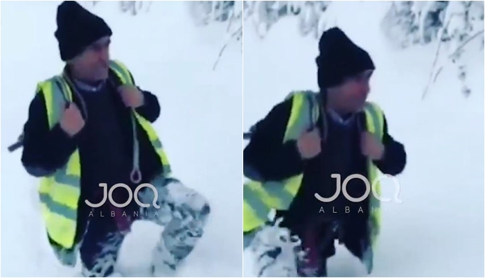 Elektricisti hero! Çan borën deri tek gjuri për t’i rilidhur dritat kuksianëve