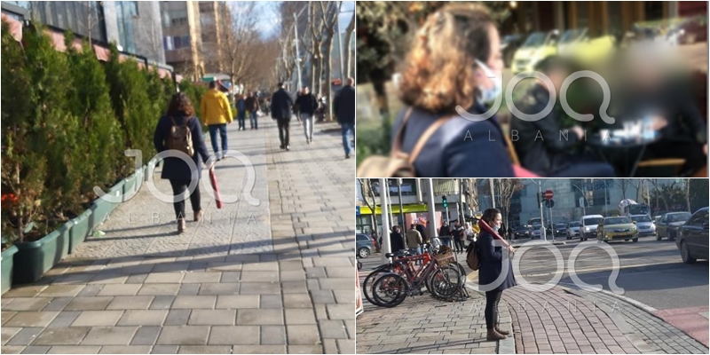 KUJDES! Qytetarët: Vajza në foto u gjuan me çadër kokës kalimtarëve në Tiranë!