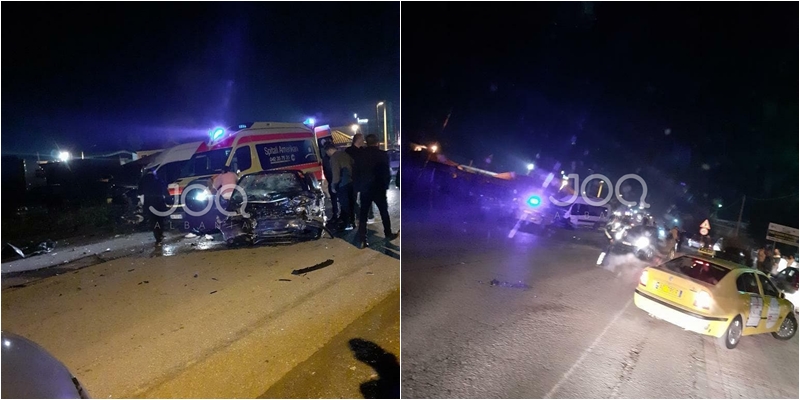 Aksident i rëndë në Elbasan/ Makina përplaset me furgonin e pasagjerëve, 9 të plagosur