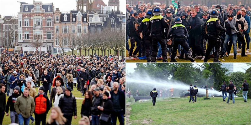 Rebelim ndaj masave anti-Covid, qindra holandezë protestojnë ndaj “lockdown-it”