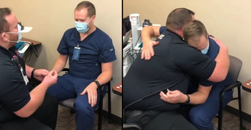 I ngriti mëngën pacientit t’i bënte vaksinën anti-Covid, infermieri gay suprizohet me unazë martesë