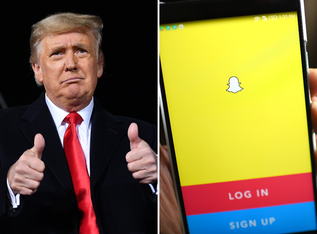 Snapchat ndalon përgjithmonë Presidentin Trump