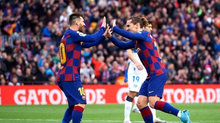 Të dy i dhanë fitoren Barcelonës, Griezmann: Messi është një legjendë
