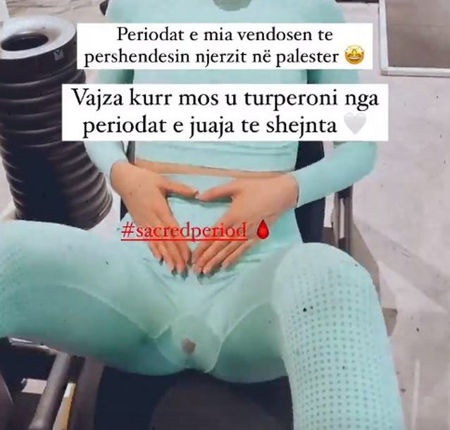 Vuri si maskë fytyre menstruacionet, vajza e Mihal Delijorgjit hap këmbët në palestër! Tregon ku i vijnë ‘ato’