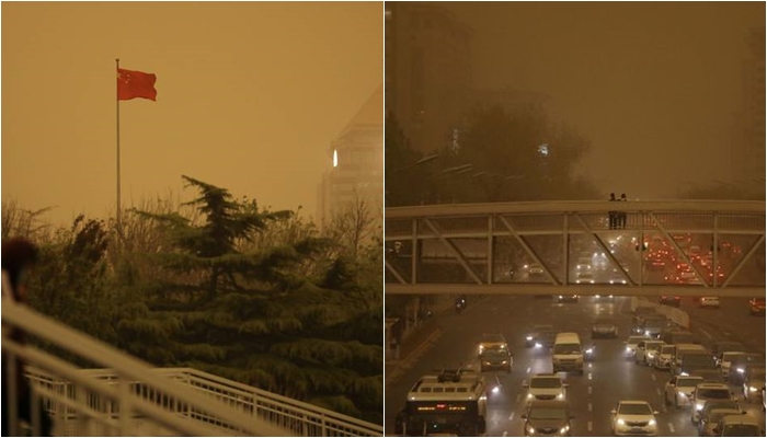 Ndodh sërish në Kinë! Qielli i Pekinit zverdhet nga re gjigante rëre e pluhuri