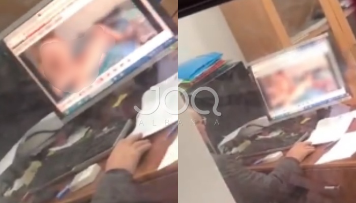 Çudira shqiptare/ Punonjësi i bashkisë sheh video porno në orarin e punës, kolegët e filmojnë nga dritarja