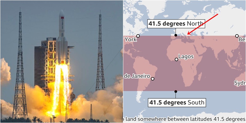 BBC publikon hartën ku mund të bjerë raketa kineze, brenda saj edhe Shqipëria