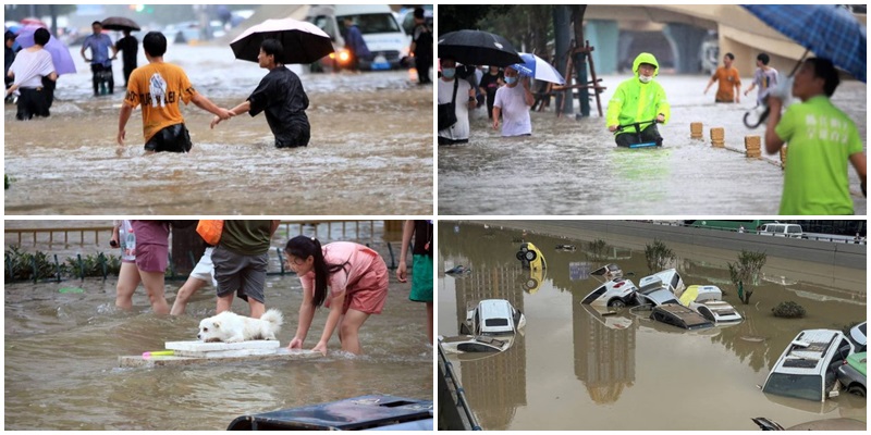 Pamje apokaliptike nga përmbytja që po shkatërron Kinën