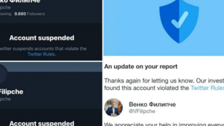 Twitter e bllokon plotësisht profilin e Venko Filipçes