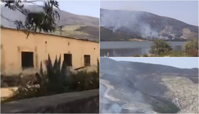 Zjarri hyn në bazën ushtarake të Pashalimanit, prefekti i Vlorës ndalon gazetarët që të filmojnë