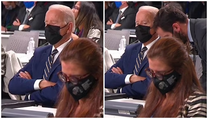 Joe Biden s’duron dot! E zë gjumi në samitin e klimës, ndihmësi mezi e zgjon