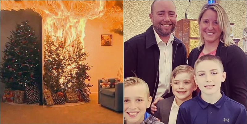Tragjedi në Krishtlindje! Dritat e pemës shkaktuan flakët, humbin jetën dy të miturit dhe babai 41 vjeç