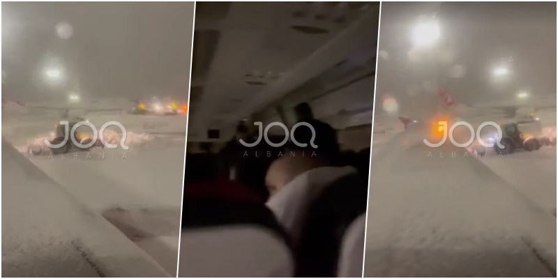 Bllokohet prej dëborës avioni “Air Albania” në Stamboll, qytetarja: Kemi mbi 9 orë pa ushqim, askush nuk kujdeset