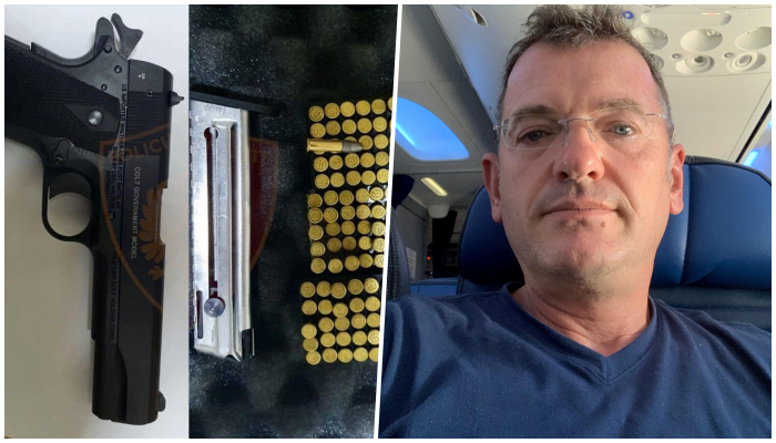 U kap me pistoletë dhe 125 fishekë në Rinas, ky është shqiptari që kaloi aeroportin e Texasit dhe Londrës pa u pikasur
