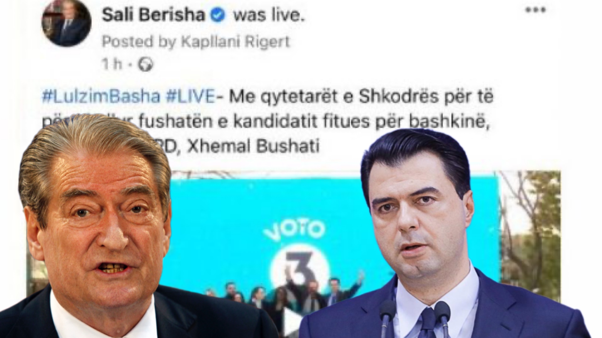Basha në luftë me Berishën! “I vjedh” Facebook-un dhe del LIVE në fushatë