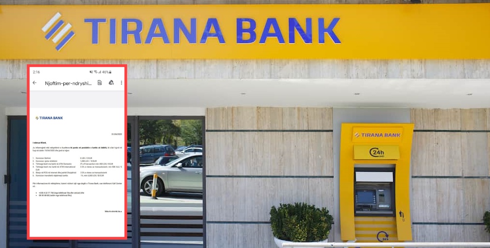 DENONCIMI/ “Tirana Bank” ‘rrjep’ qytetarët, do u mbajë komision sa herë që të tërheqin lekë në ATM
