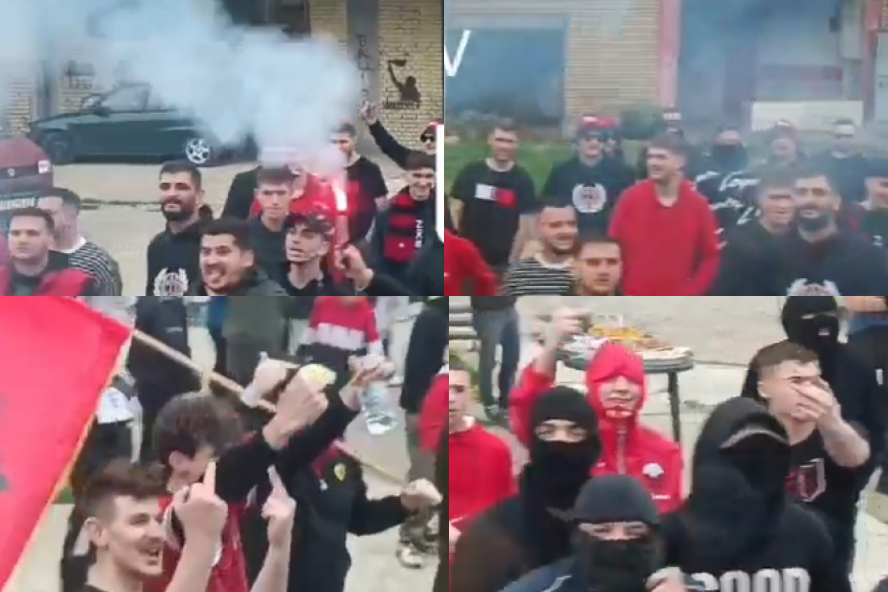 VIDEO/ Momenti kur sulmohen lojtarët e FC Shkupit