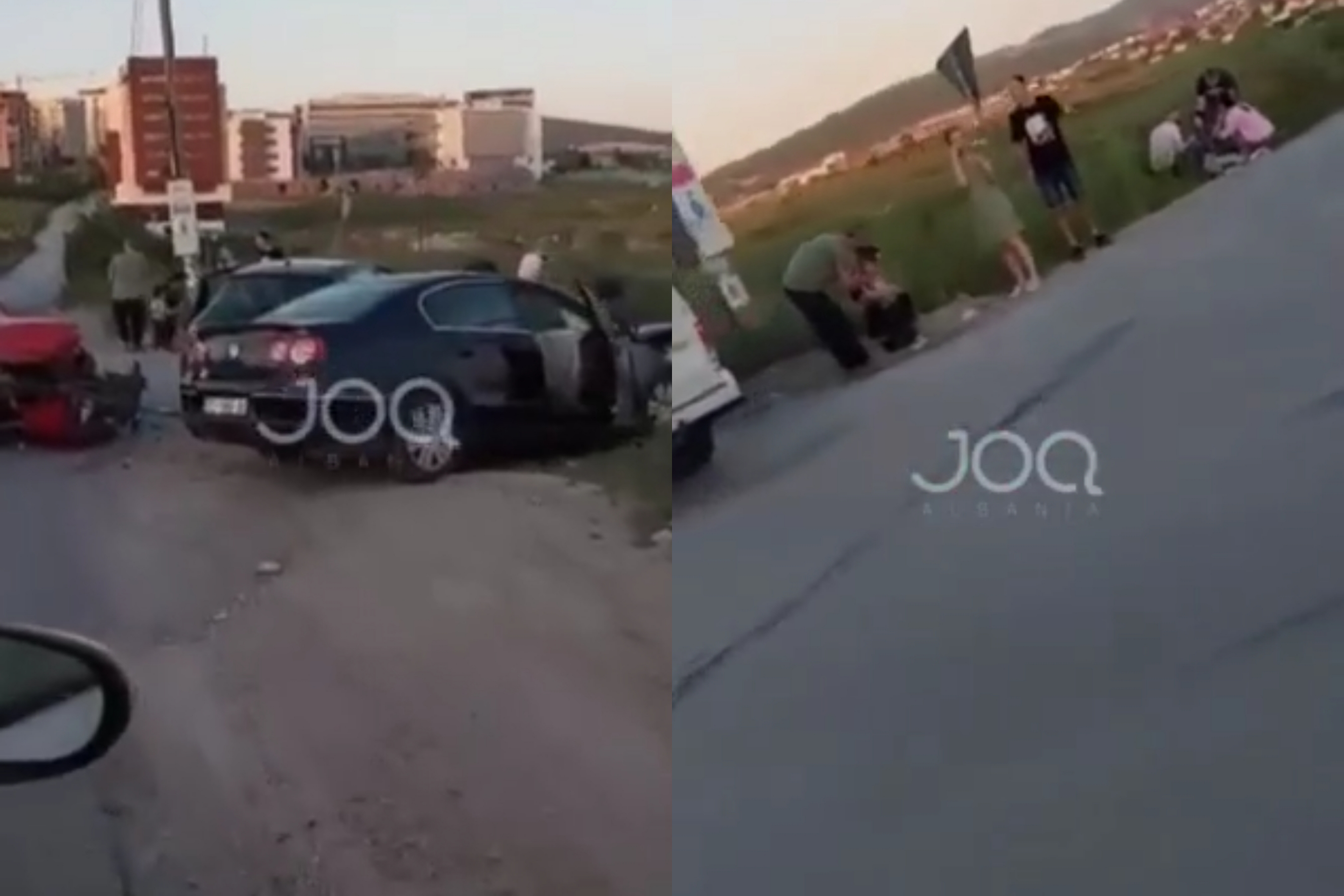VIDEO/ Aksident i rëndë në Prishtinë, njerëz të shtrirë në rrugë