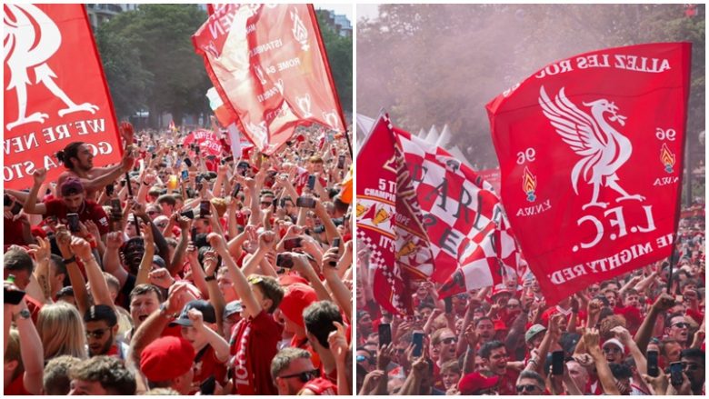 Atmosferë fantastike e tifozëve të Liverpoolit para finales së Championsit