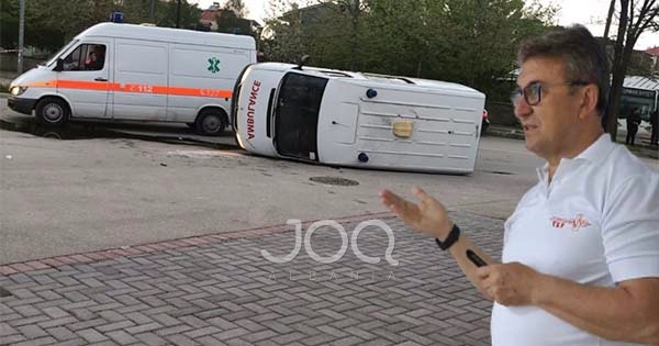 Ambulanca e Skënder Brataj “kthen rrotat nga qielli”, dyshohet se u përplas për shkak të shpejtësisë
