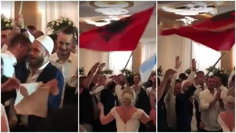 Futbollisti i Premier Ligës me plis në kokë e flamur kombëtar, motra e tij martohet në Kosovë
