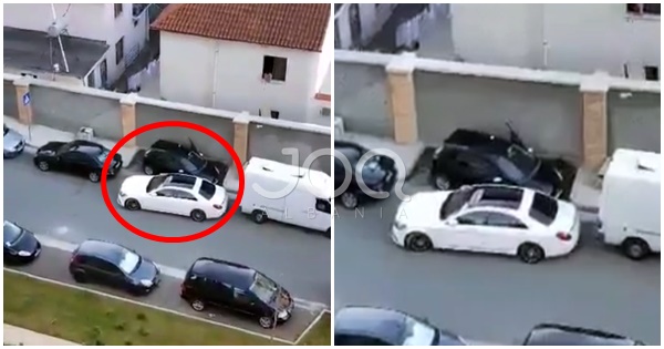 “I forti” me Benz të bardhë bllokon makinën tjetër prej orësh, kishte parkuar dysh në Don Bosco