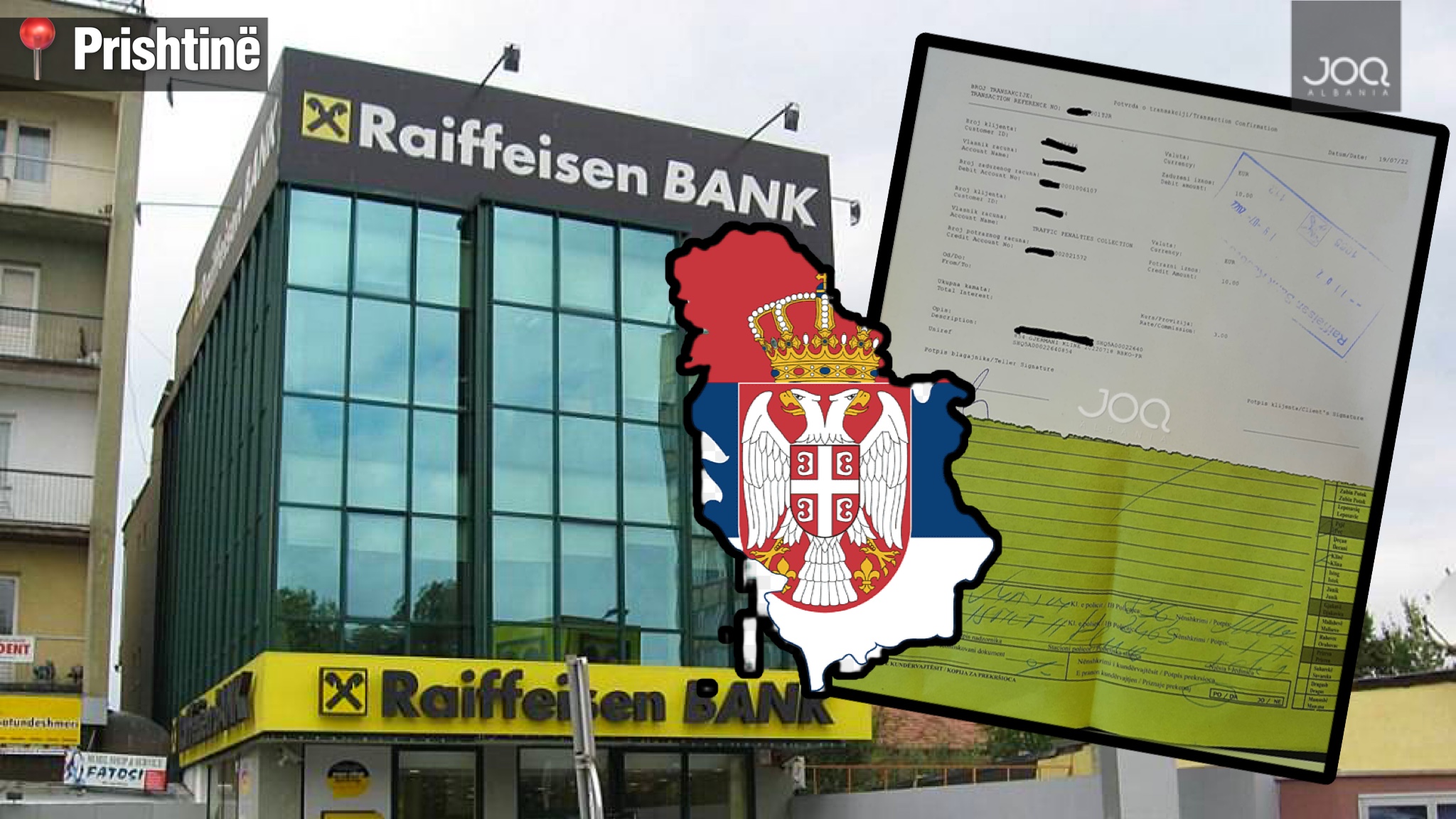 Shokohet shqiptari i Kosovës: Raiffeisen Bank më faturoi në gjuhën serbe në mes të Prishtinës!