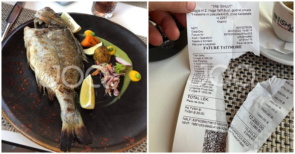 Shqiptari nga Ohri denoncon restorantin në Ksamil: Në menu peshku ishte 12 mijë lekë, në faturë ma sollën 75 mijë