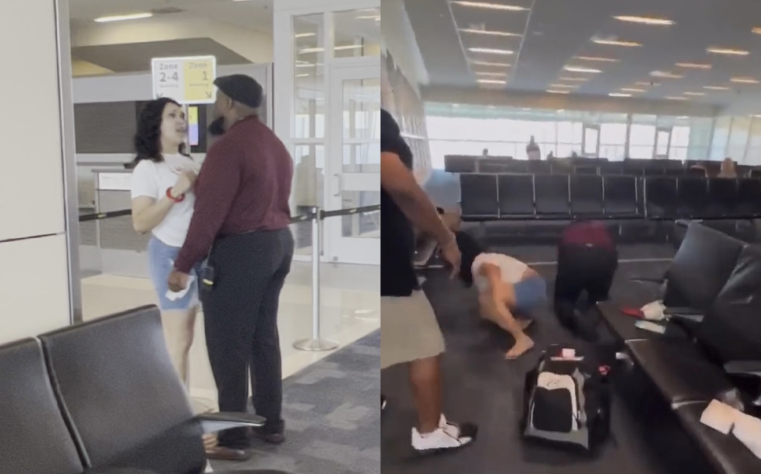 “Mos më prek të thashë!” Plas sherri në aeroport, punonjësi godet me grushta kokës një grua