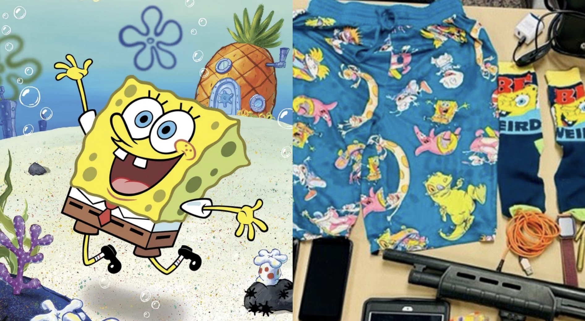 ’Dashuria’ për SpongeBob fundos hajdutin serial, çorapet dhe pantallonat e shkurtra e nxjerrin zbuluar