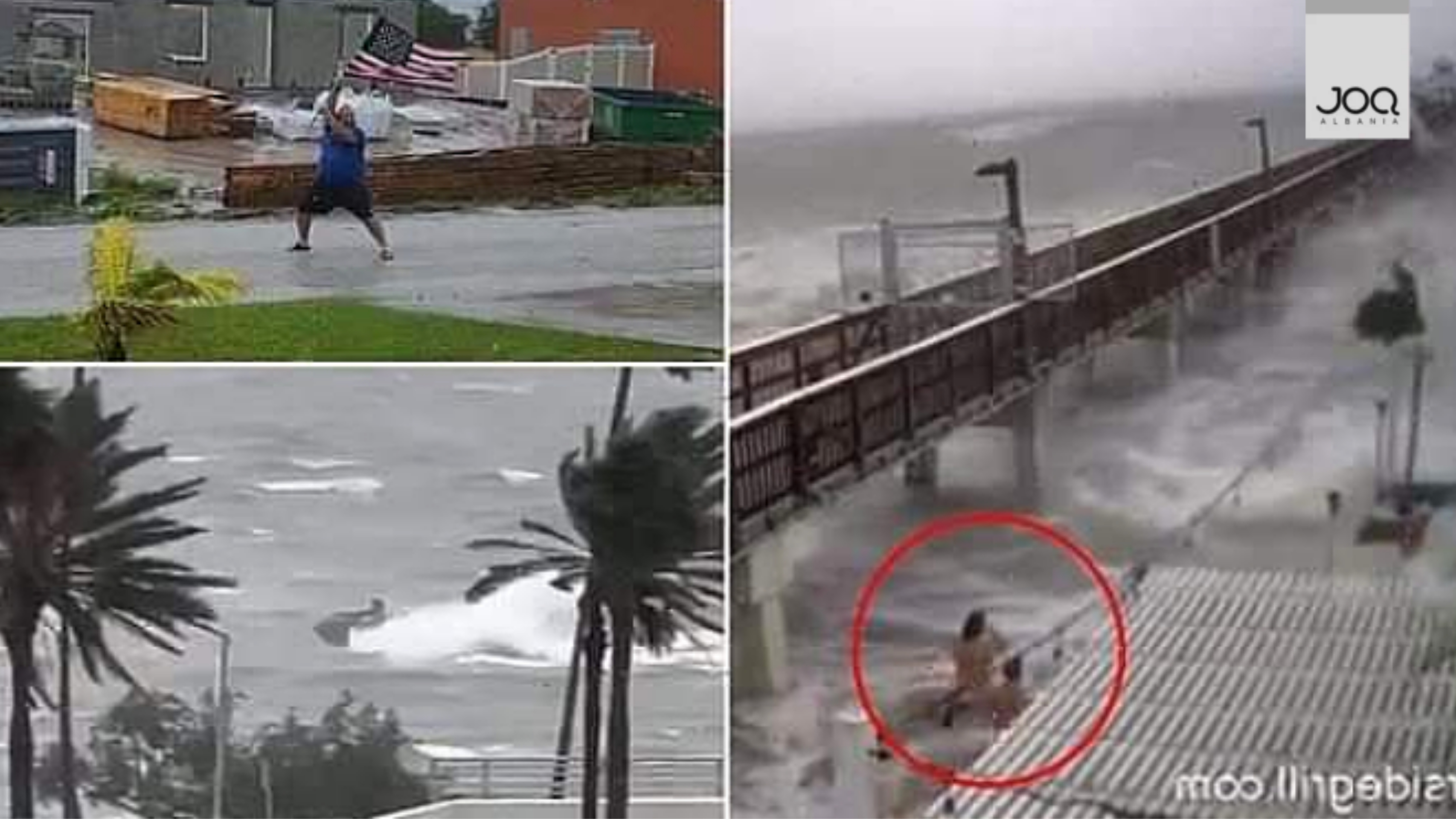 “Çmenden” qytetarët e Floridas/ Shkojnë për not në mes të uraganit të shkallës së 5-të