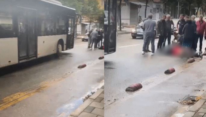 Aksident tek ‘Rruga e Dibrës”, autobusi përplas rëndë një person me biçikletë