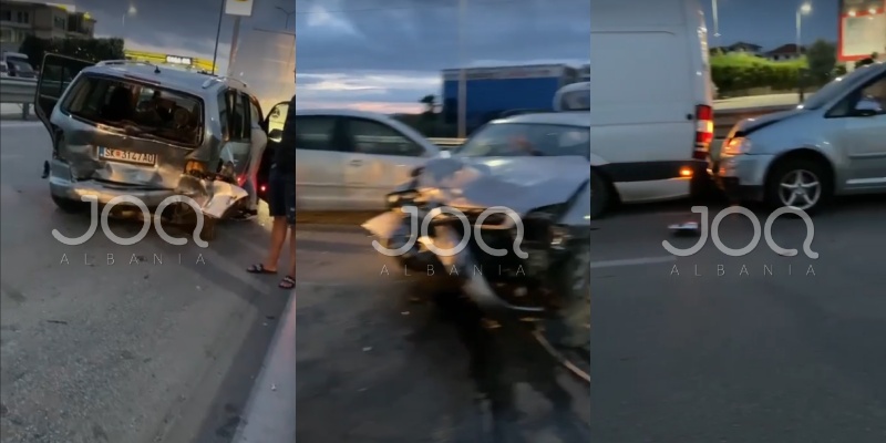 Aksident i shumëfishtë në aksin Rrogozhinë-Durrës, plagosen disa persona