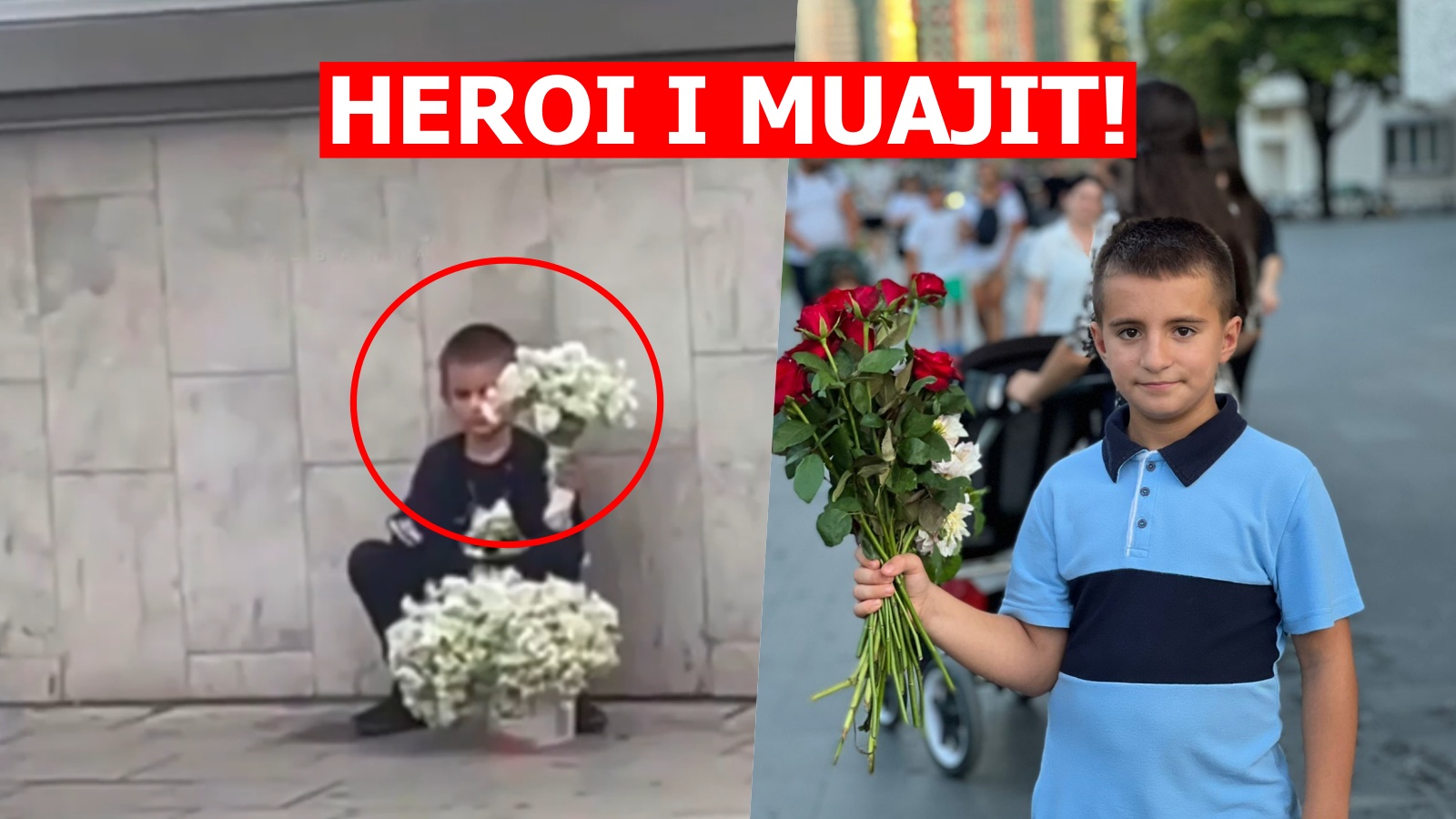 Shiste lule në trotuar për librat e shkollës/ Kevin Qoku, 11 vjeç, shpallet “HEROI I MUAJIT GUSHT”!