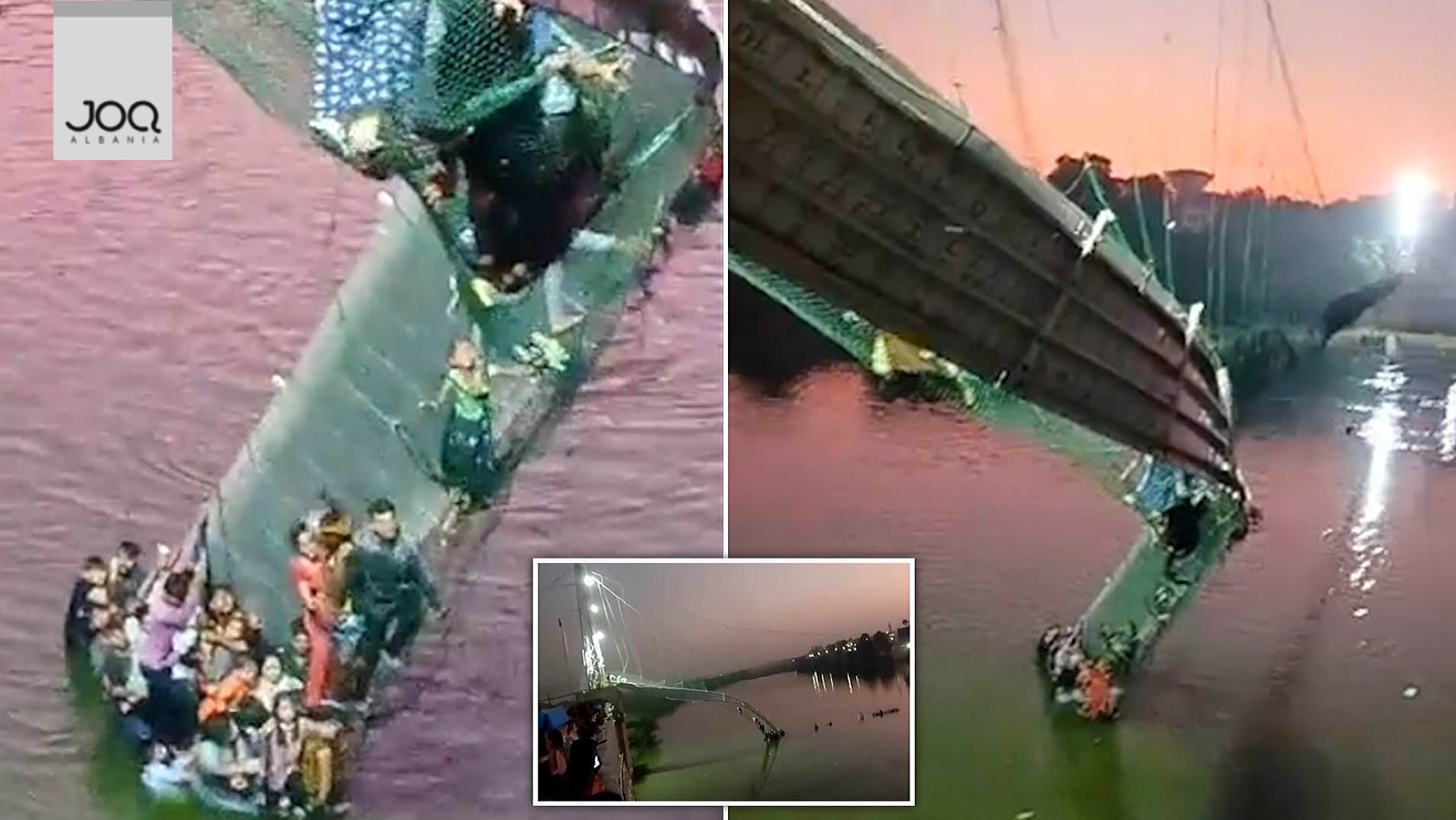 TRAGJEDI në Indi/ Shembet ura, vdesin 120 persona! Dhjetëra trupa të zhdukur