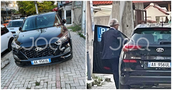 SKANDALI/ Prefekti i Durrësit, Emiljan Jani, parkon “si i fortë” mbi trotuar