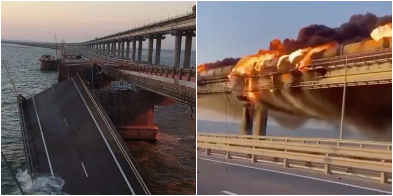 Momenti kur ura që lidh Krimenë dhe Rusinë hidhet në erë, 3 të vdekur nga shpërthimi