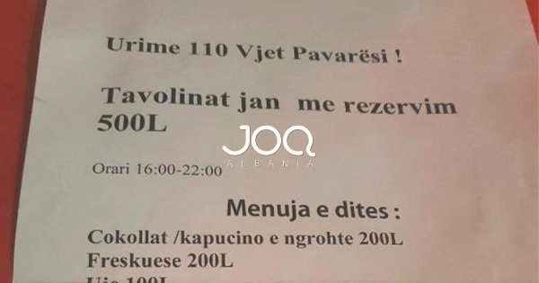Shkon të pijë kafe në Vlorë, qytetarja ngel pa mend kur i kërkojnë të paguajë 5 mijë lekë rezervim tavoline