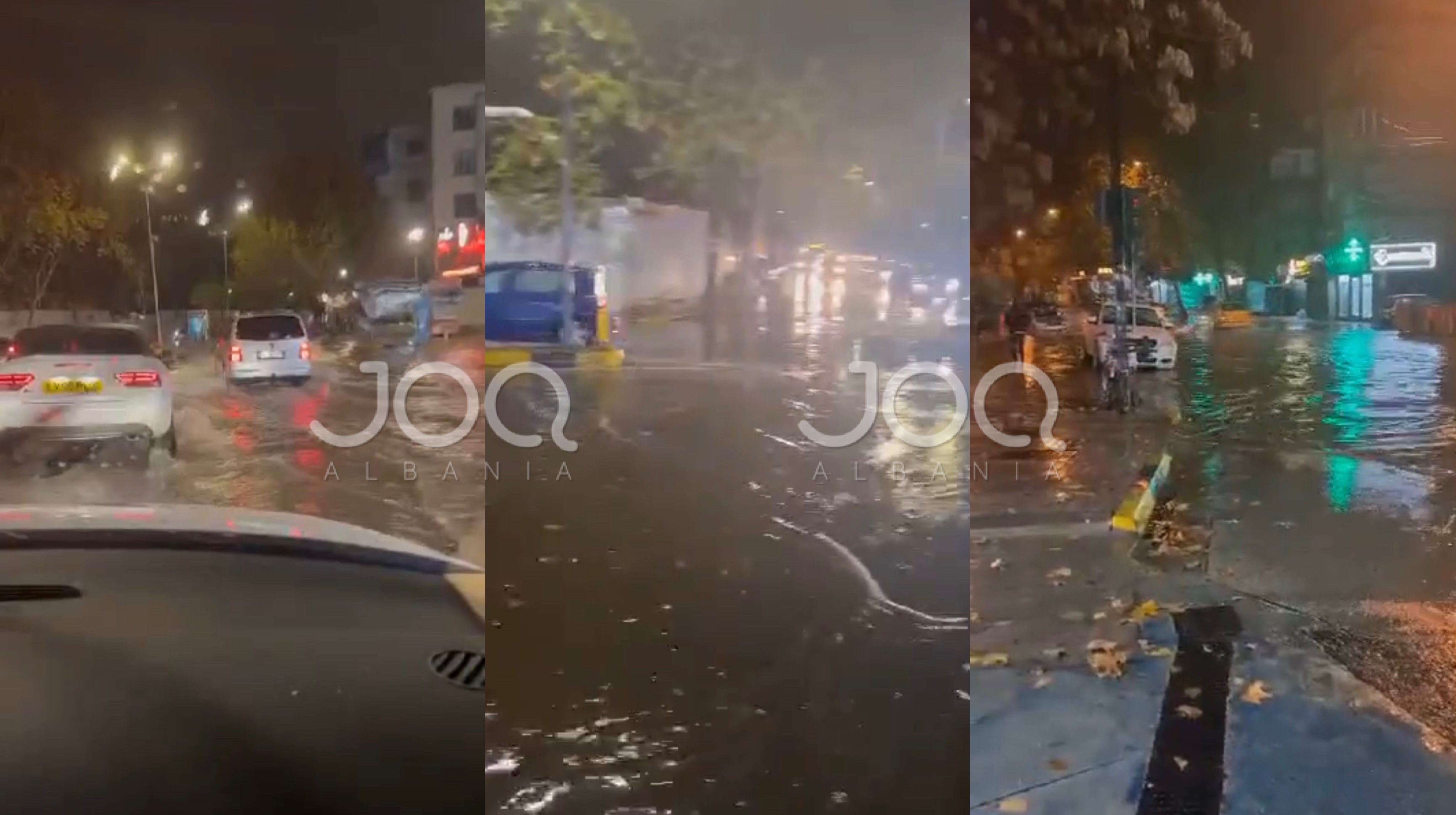 Tirana nuk ‘zhgënjen’! Përmbytje në zona të ndryshme, ka vështirësi në qarkullimin e mjeteve