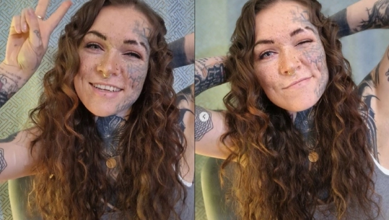 FOTOT/ Vajza bën tatuazh brenda syrit dhe thotë i dhembi shumë