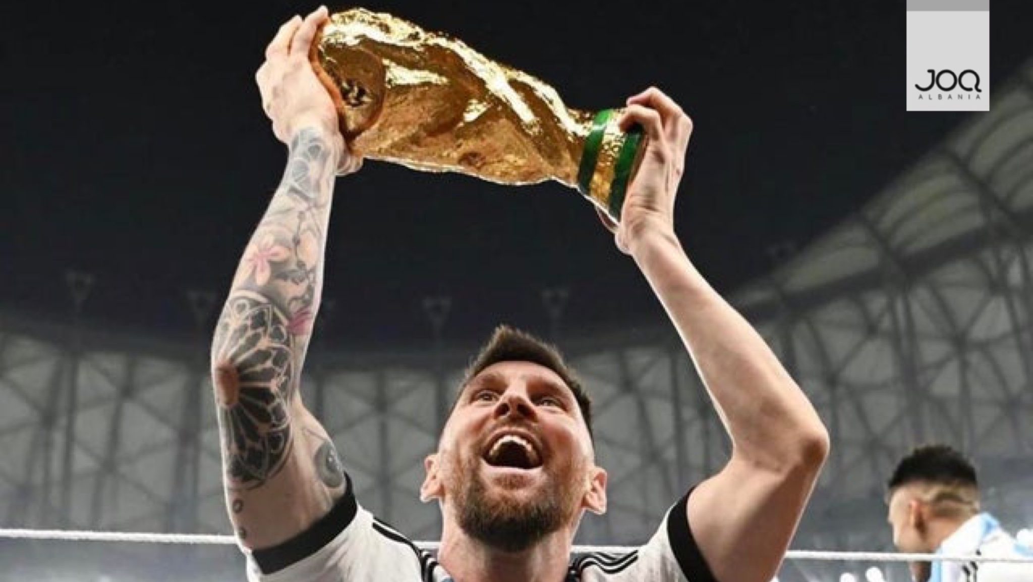 Messi thyen rekordin! 56 MILIONË LIKE në foton me Kupën e Botës