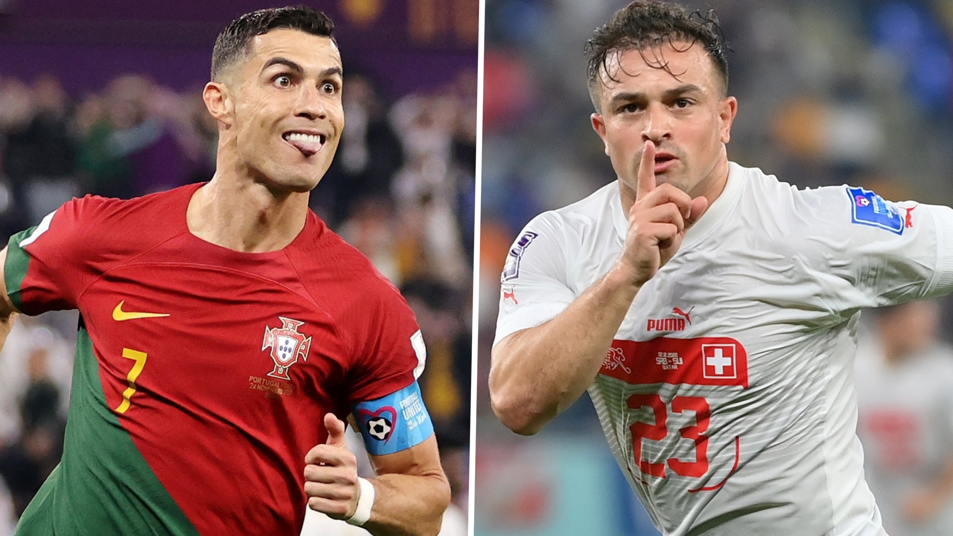 Mungon Ronaldo, dy shqiptarët titullarë/ Formacionet zyrtare të Portugali-Zvicër