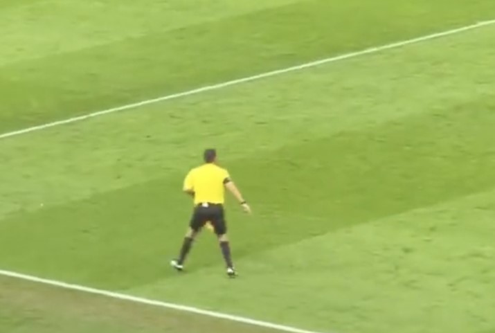 Arbitri anësor futet në fushë te momenti i golit të Argjentinës