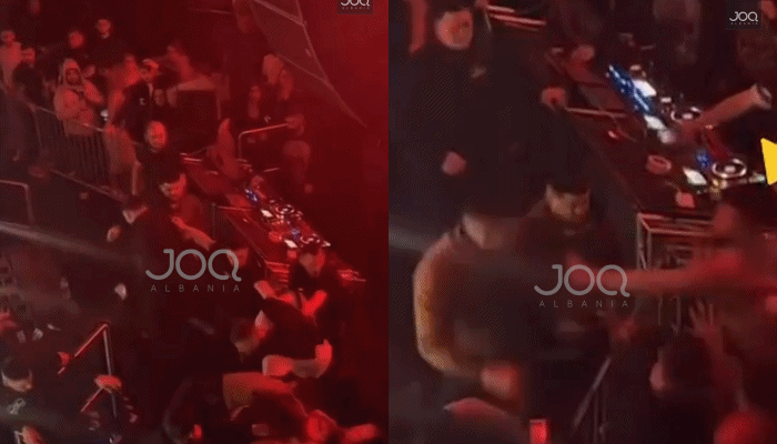 Të tjera pamje nga sherri në Zvicër/ Noizy goditet me shishe kokës, truproja i tij tërhiqet zvarrë
