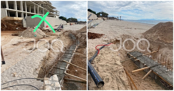 Shokohet qytetari në Dhërmi, ndërtohet beton në mes të rërës