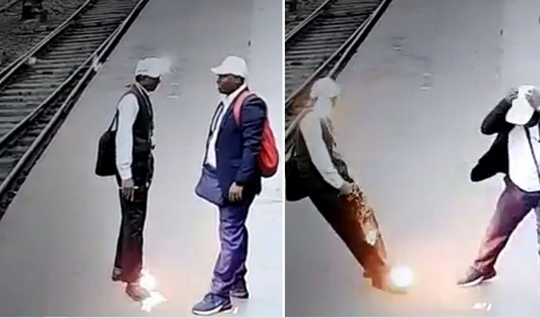 Pamje të frikshme/ Momenti kur një kabull elektrik godet një burrë që po rrinte në stacionin e trenit