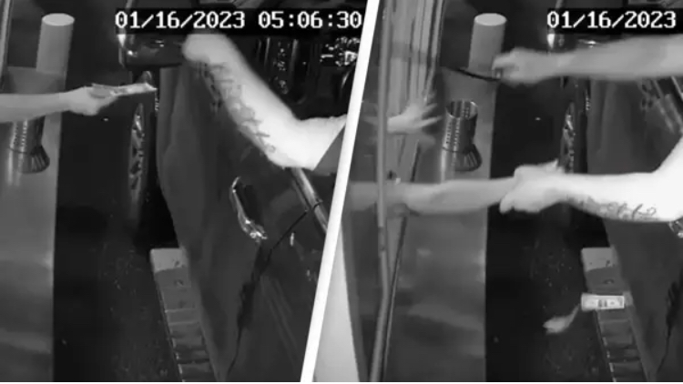 Video shokuese/ Burri tenton të rrëmbejë nga dritarja e makinës banakieren