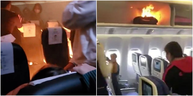 Shpërthen në flakë karikuesi i një pasagjeri, zjarr i madh në avion